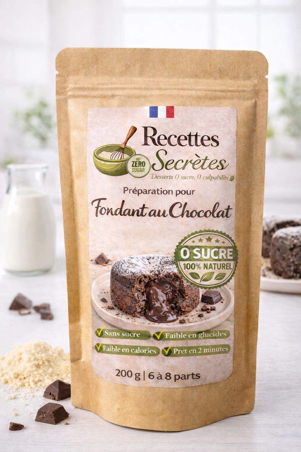 Préparation fondant au chocolat Kéto 0 sucre