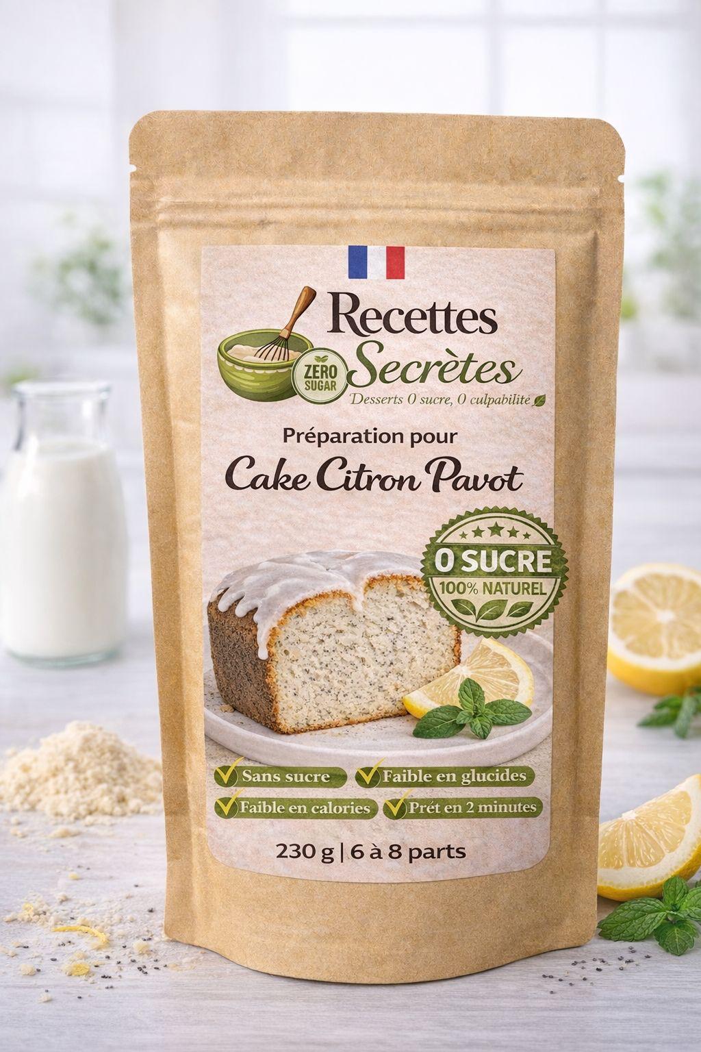 Préparation cake citron/pavot Kéto 0 sucre