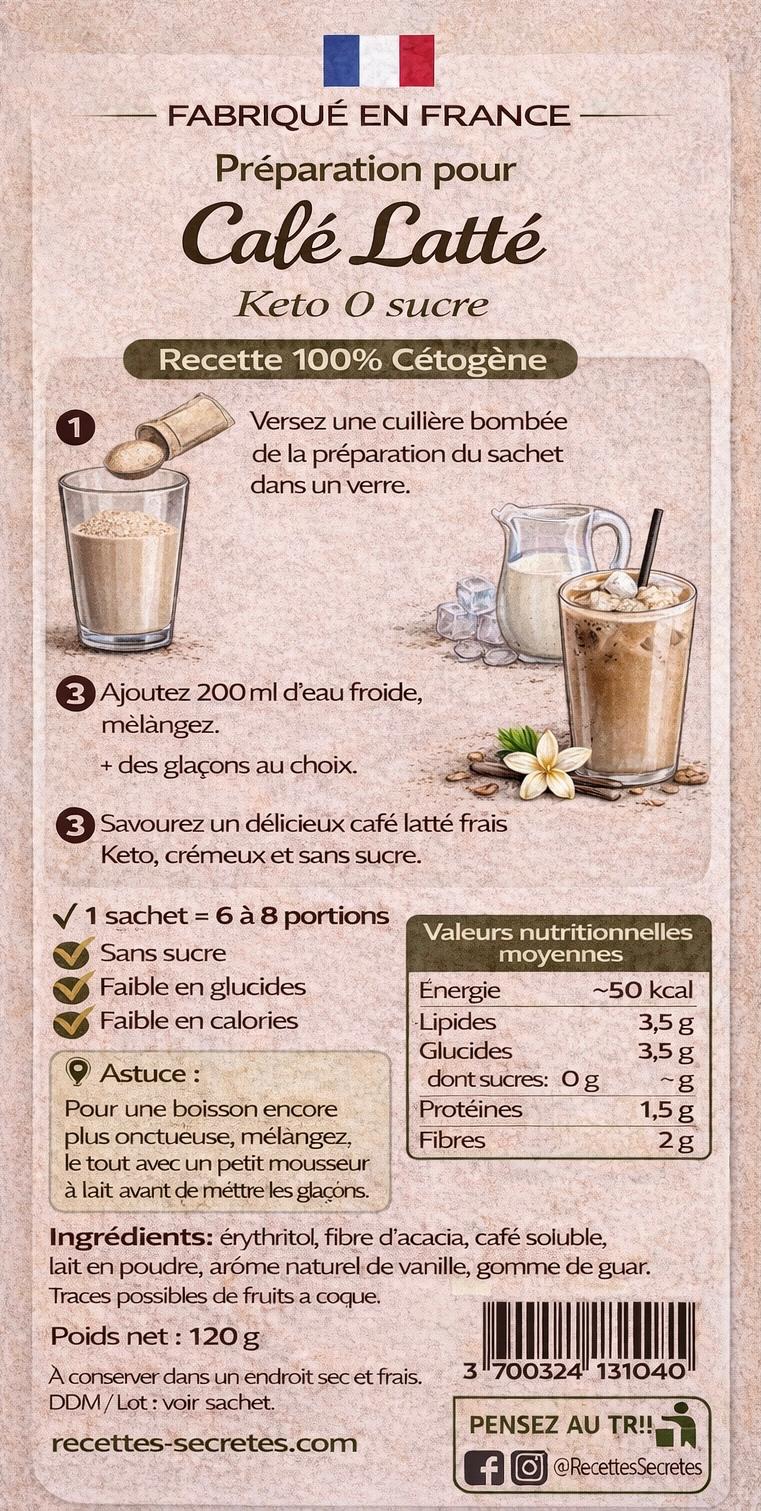 Préparation pour café frappé 0 sucre 10 portions